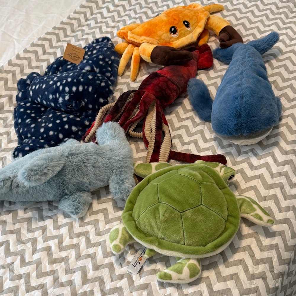 Ocean Cay Sea life Stuffed Plush Bundle
